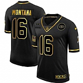 Nike 49ers 16 Joe Montana Black Gold 2020 Salute To Service Limited Jersey Dyin,baseball caps,new era cap wholesale,wholesale hats